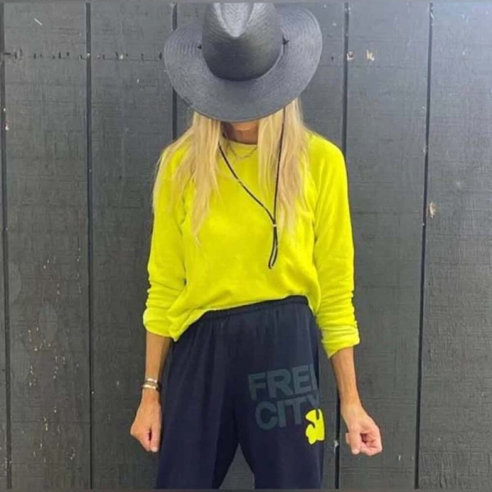 FreeCity Lucky Rabbits Raglan Crew Sweatshirt